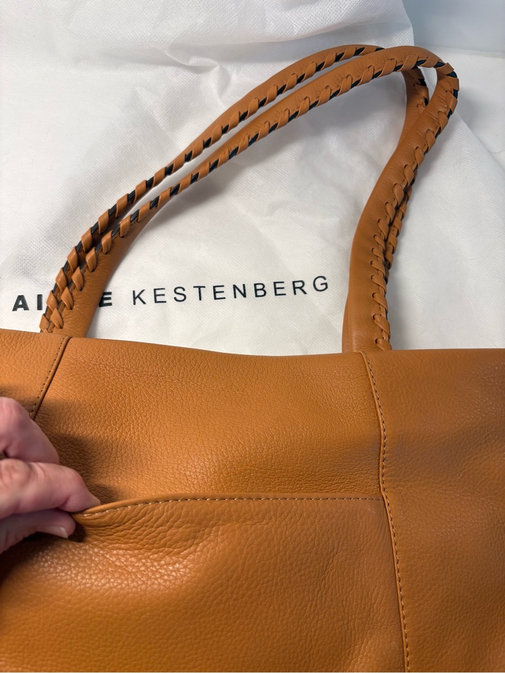 Aimee Kestenberg All For Love Tote Honeycomb color. Napa Leather - Picture 3 of 5